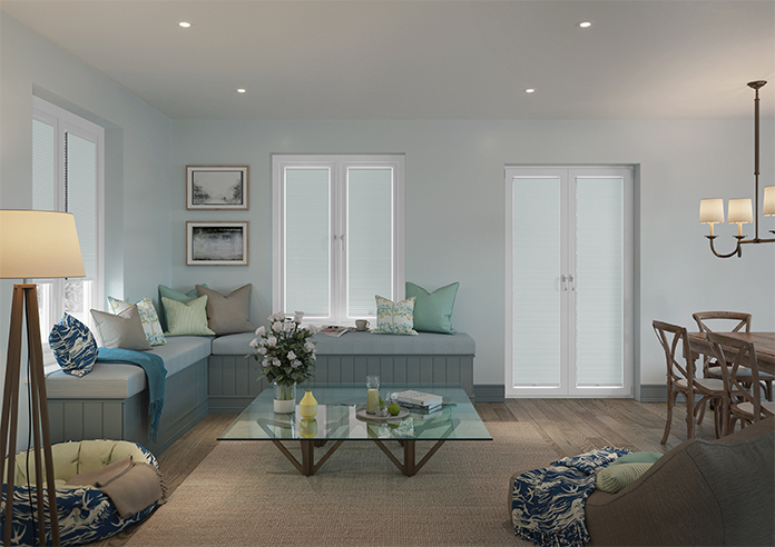 Umbra (Blackout), Ice Blue - Stick Fit Honeycomb Blind - Image 9